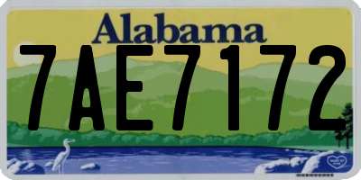 AL license plate 7AE7172