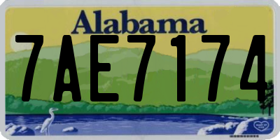 AL license plate 7AE7174