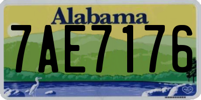 AL license plate 7AE7176