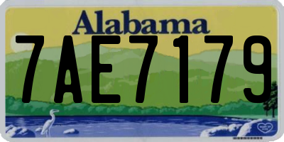 AL license plate 7AE7179