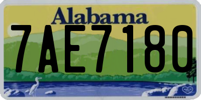 AL license plate 7AE7180