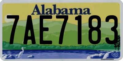 AL license plate 7AE7183