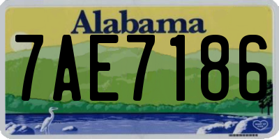 AL license plate 7AE7186