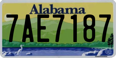 AL license plate 7AE7187