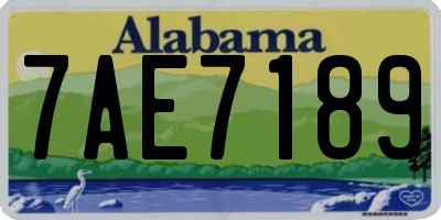 AL license plate 7AE7189