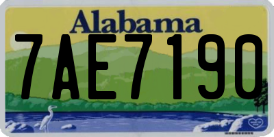 AL license plate 7AE7190