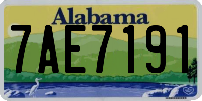 AL license plate 7AE7191