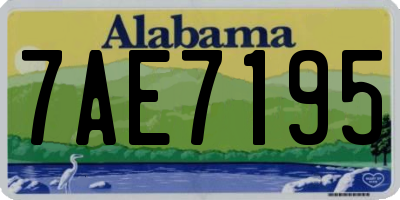 AL license plate 7AE7195