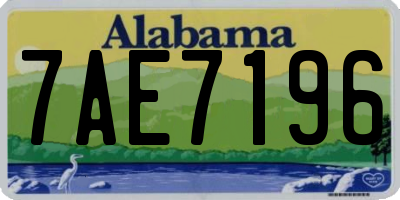 AL license plate 7AE7196