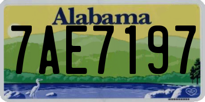 AL license plate 7AE7197