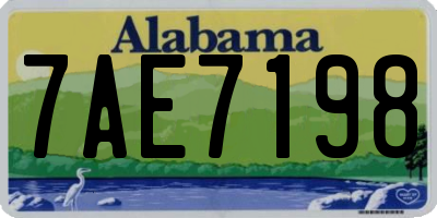 AL license plate 7AE7198