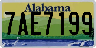 AL license plate 7AE7199