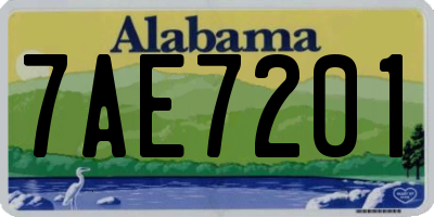 AL license plate 7AE7201