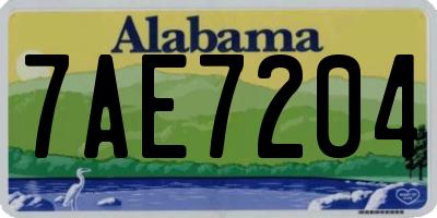 AL license plate 7AE7204