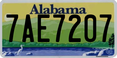 AL license plate 7AE7207