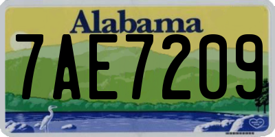 AL license plate 7AE7209