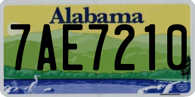 AL license plate 7AE7210