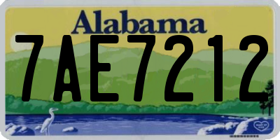 AL license plate 7AE7212