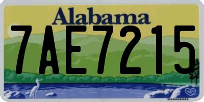 AL license plate 7AE7215