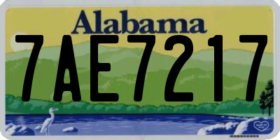 AL license plate 7AE7217