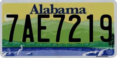 AL license plate 7AE7219