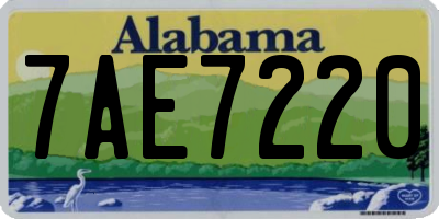 AL license plate 7AE7220