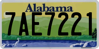AL license plate 7AE7221