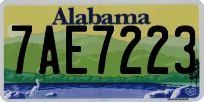 AL license plate 7AE7223