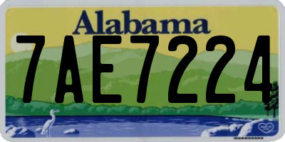 AL license plate 7AE7224