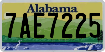 AL license plate 7AE7225