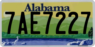 AL license plate 7AE7227