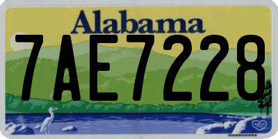 AL license plate 7AE7228