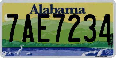 AL license plate 7AE7234