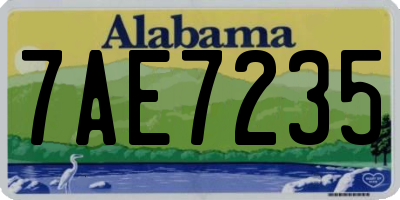 AL license plate 7AE7235