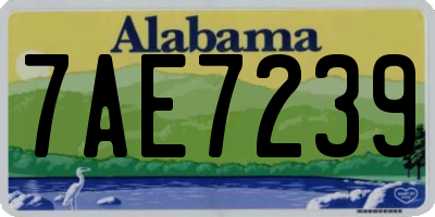 AL license plate 7AE7239