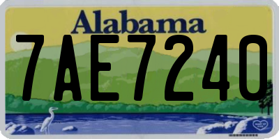 AL license plate 7AE7240