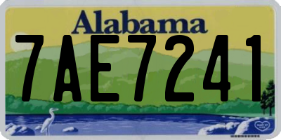 AL license plate 7AE7241