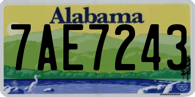 AL license plate 7AE7243