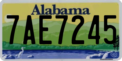 AL license plate 7AE7245