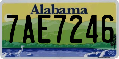 AL license plate 7AE7246