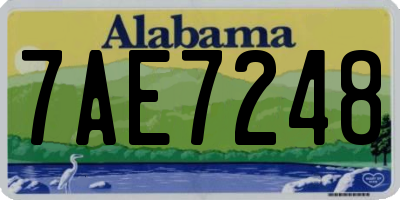 AL license plate 7AE7248