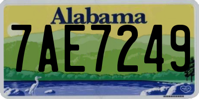 AL license plate 7AE7249