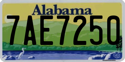 AL license plate 7AE7250