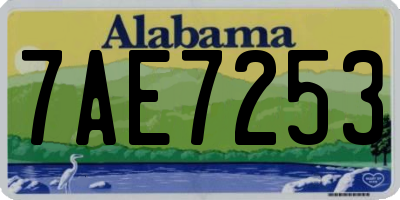 AL license plate 7AE7253