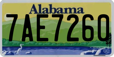 AL license plate 7AE7260