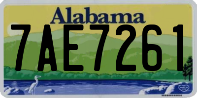 AL license plate 7AE7261