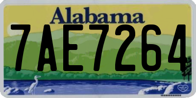 AL license plate 7AE7264