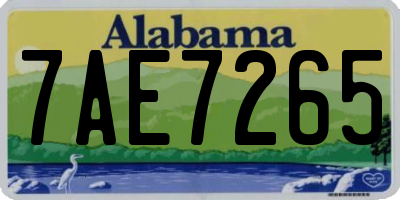 AL license plate 7AE7265