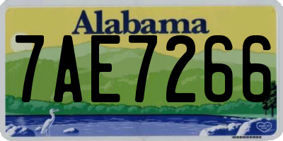 AL license plate 7AE7266