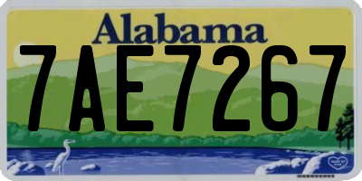AL license plate 7AE7267